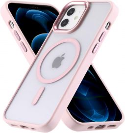Rožinis dėklas Apple Iphone 12 "Premium Mag Cover"