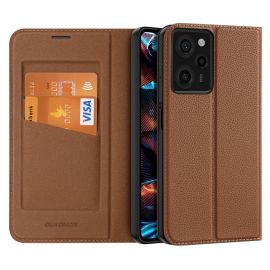 Rudas atverčiamas dėklas Xiaomi Redmi Note 12 Pro 5G / Poco X5 Pro 5G "Dux Ducis Skin X2"