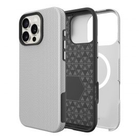 Sidabrinis dėklas telefonui Apple Iphone 13 Pro "Perfectionists Triangle Mag"