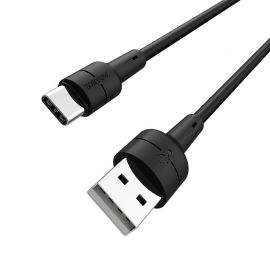 Silikoninis juodas USB kabelis Borofone BX30 Type-C 1.0m