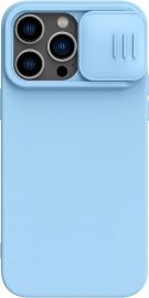Šviesiai mėlynas dėklas Nillkin CamShield Silky Magnetic Silicone telefonui Apple iPhone 14 Pro