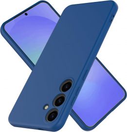 Tamsiai mėlynas dėklas Samsung A566 A56 5G "Mercury Silicone"