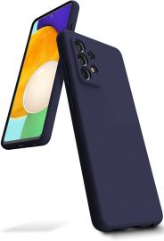 Tamsiai mėlynas dėklas Samsung Galaxy A525 A52 / A526 A52 5G / A528 A52s 5G "Mercury Silicone"