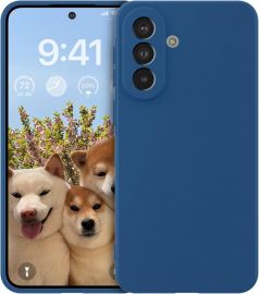 Tamsiai mėlynas dėklas Samsung Galaxy A576 A57 5G "Liquid Silicone" 1.5mm