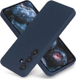 Tamsiai mėlynas dėklas Samsung S721 S24 FE "Liquid Silicone" 1.5mm