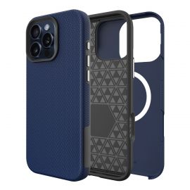 Tamsiai mėlynas dėklas telefonui Apple Iphone 12 Pro Max "Perfectionists Triangle Mag"