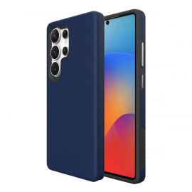 Tamsiai mėlynas dėklas telefonui Samsung S908 S22 Ultra 5G "Perfectionists Triangle"