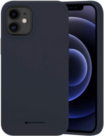 Tamsiai mėlynos spalvos dėklas Apple iPhone 12 mini "Mercury Silicone"