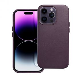Tamsiai violetinis dėklas Apple iPhone 14 Pro Max "Mag Leather"