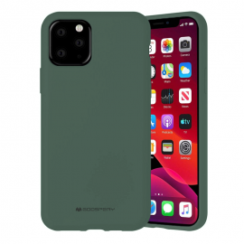 Tamsiai žalias dėklas Apple iPhone 13 "Mercury Silicone"