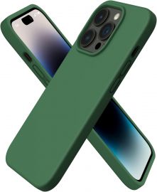 Tamsiai žalias dėklas Apple iPhone 15 Pro Max "Mercury Silicone"