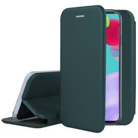 Tamsiai žalios spalvos atverčiamas dėklas Samsung Galaxy A525 A52 / A526 A52 5G / A528 A52s 5G"Book Elegance"