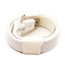 USB kabelis microUSB baltas HQ, 2.0m