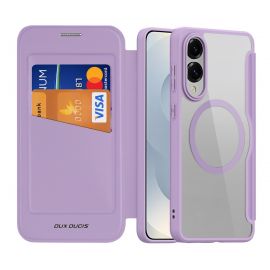 Violetinis atverčiamas dėklas Samsung S937 S25 Edge "Dux Ducis Skin X Pro"