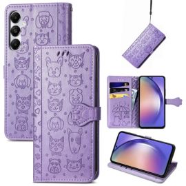 Violetinis dėklas Samsung A566 A56 5G "Cat-Dog"