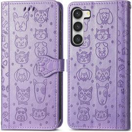 Violetinis dėklas Samsung Galaxy A546 A54 5G "Cat-Dog"