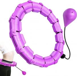 Violetinis masažuojantis gimnastikos lankas Smart Hula Hoop M1