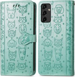 Žalias dėklas Samsung Galaxy A346 A34 5G "Cat-Dog"